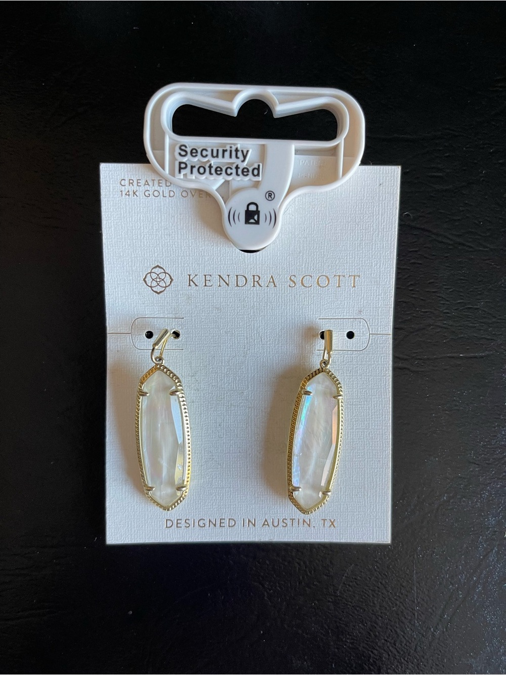 Kendra Scott Gold Iridescent Mother-of-Pearl Drop Earrings